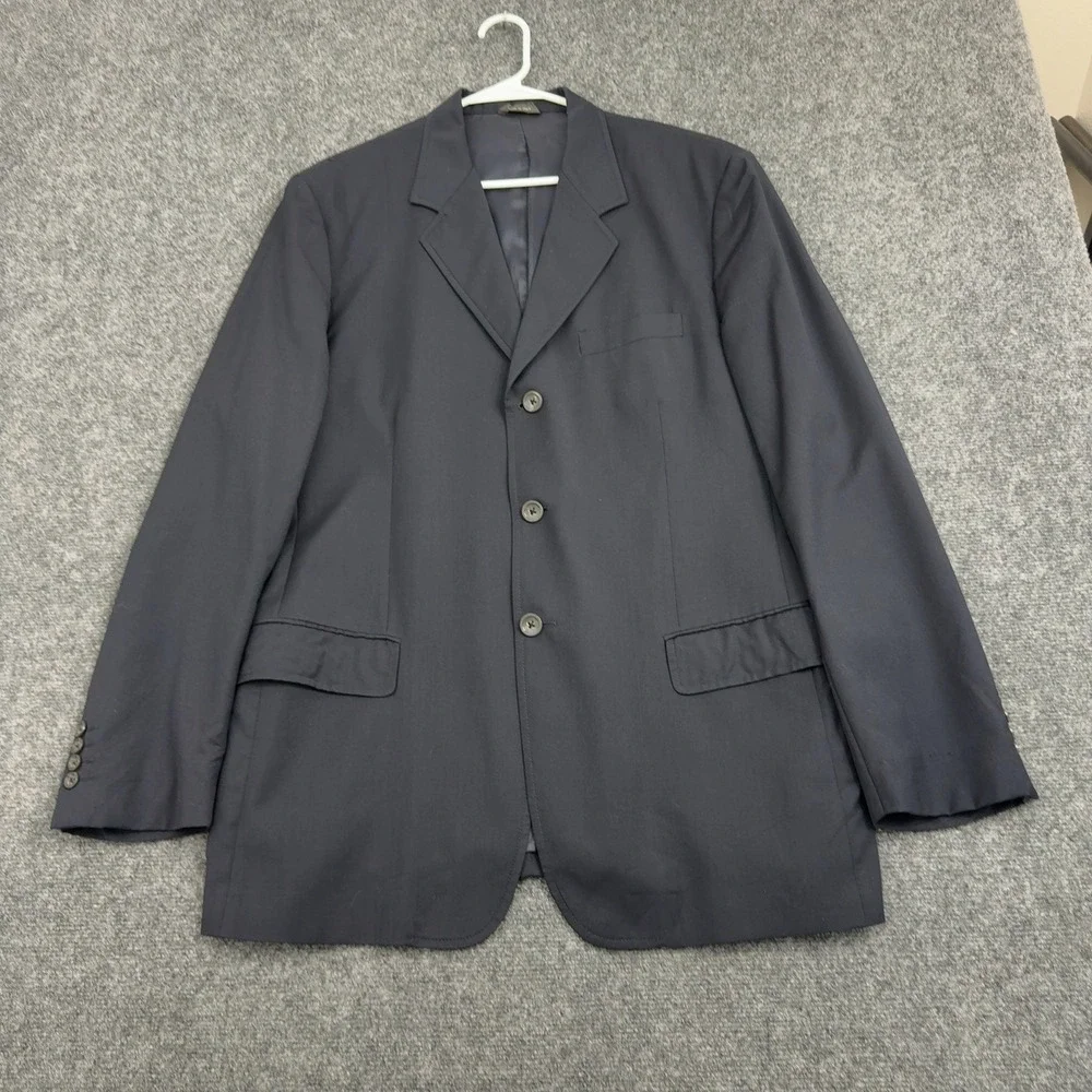 Banana Republic Blazer Mens 44R Navy Blue Wool Made in Italy Sport Coat Classic